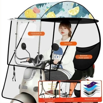 Umbrelă de protecție pentru vehicule electrice: protecție împotriva vântului și ploilor pentru biciclete electrice și motociclete