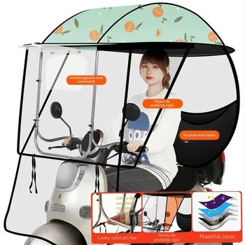 Umbrelă de protecție pentru vehicule electrice: protecție împotriva vântului și ploilor pentru biciclete electrice și motociclete