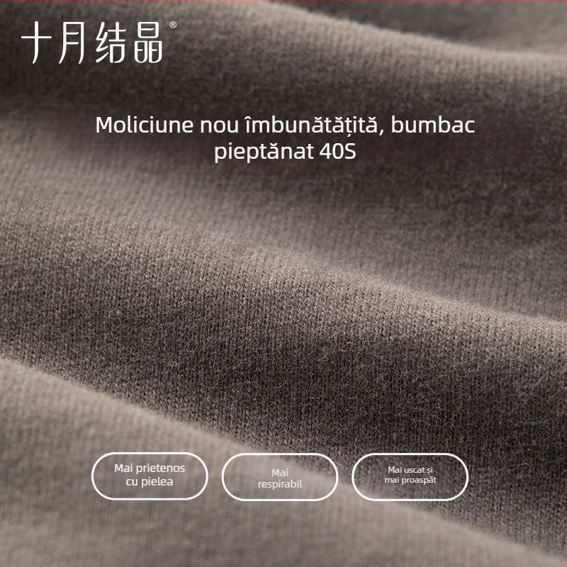 Bluza de maternitate October Crystal, bumbac, mâneci scurte, croi lejer, lungime medie, vară