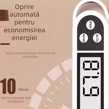Termometru digital de bucătărie cu sondă, precizie înaltă, citire rapidă a temperaturii pentru apă, ulei și lapte, rezistent la temperaturi înalte