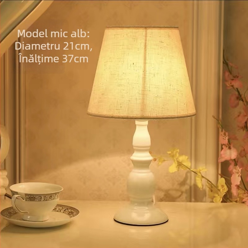 Lampă nordică de noptieră pentru dormitor — simplă, modernă, cu senzor de atingere, telecomandă și reglaj al luminozității