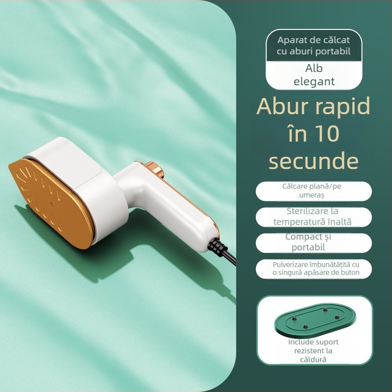 Aparat de călcat cu aburi, pliabil, portabil, alimentat prin USB, compact pentru utilizare acasă și în cămine