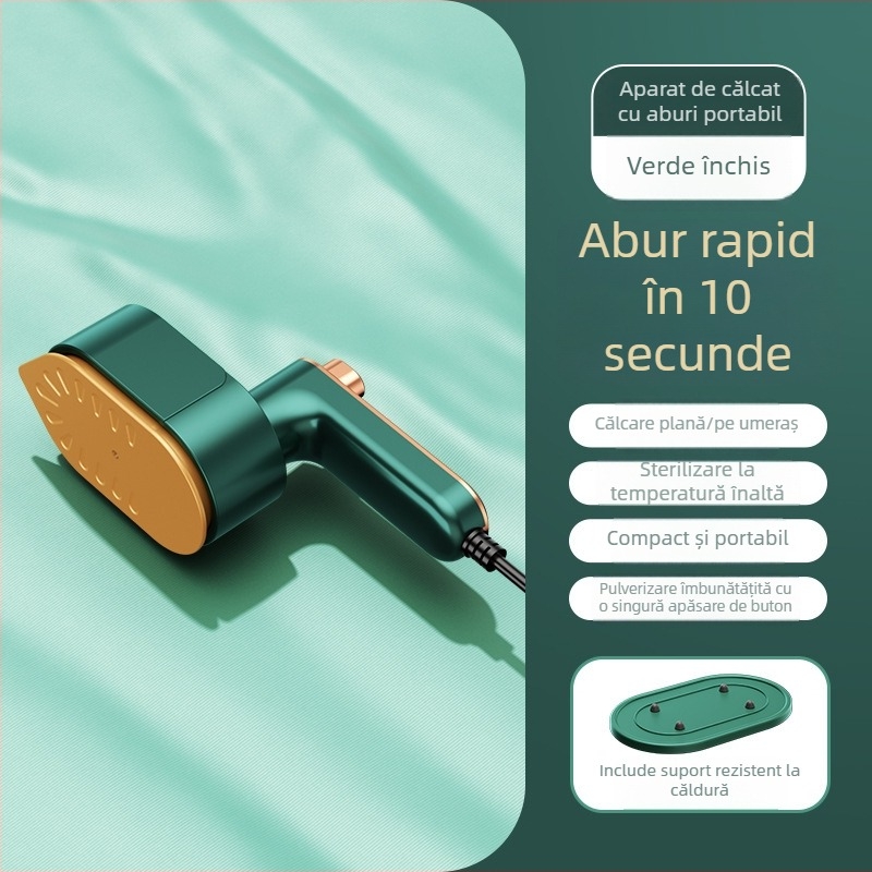 Aparat de călcat cu aburi, pliabil, portabil, alimentat prin USB, compact pentru utilizare acasă și în cămine
