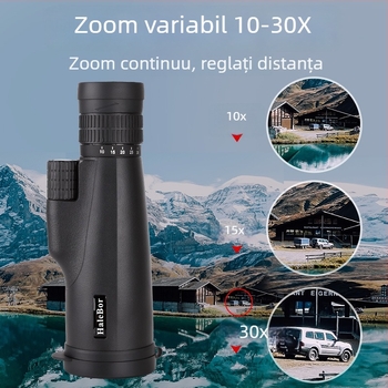 HaleBor telescop monocular 10-30x50 cu viziune nocturnă, pentru exterior, nivel profesional