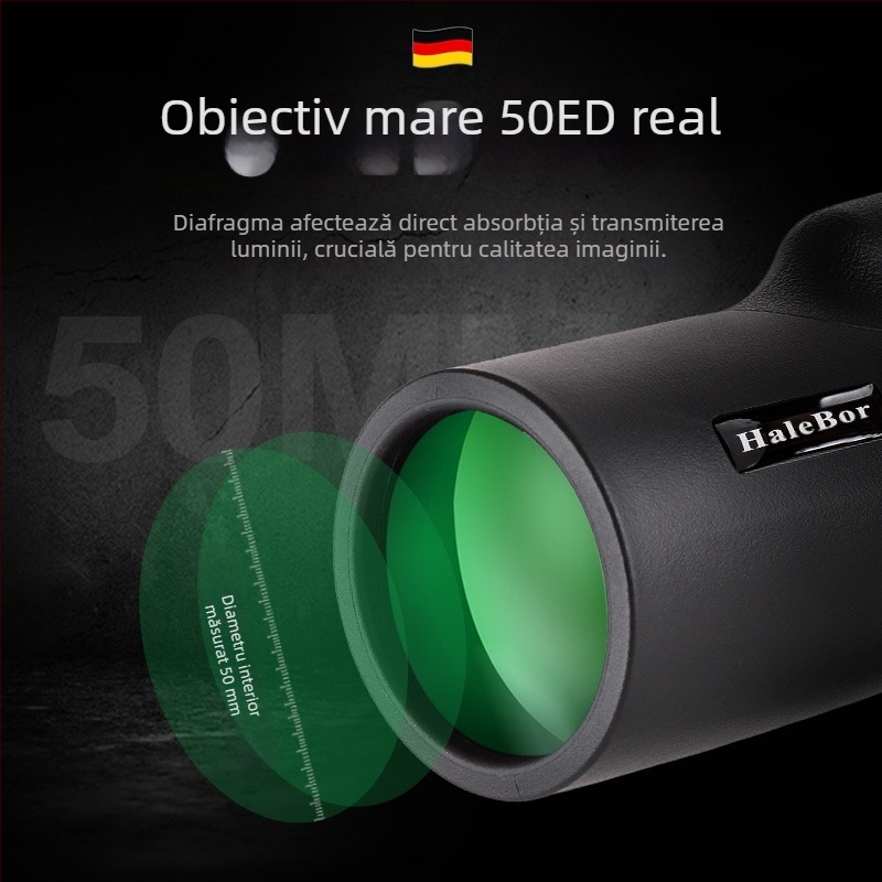 HaleBor telescop monocular 10-30x50 cu viziune nocturnă, pentru exterior, nivel profesional