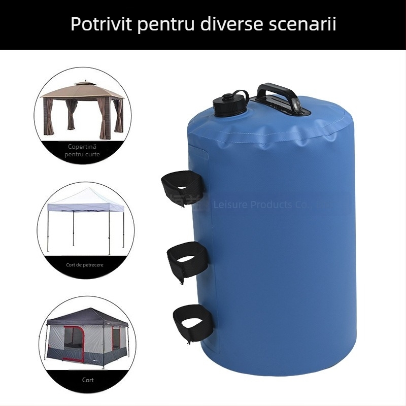 Saci de greutate pentru cort de camping — umpluți cu nisip sau apă pentru stabilizare împotriva vântului