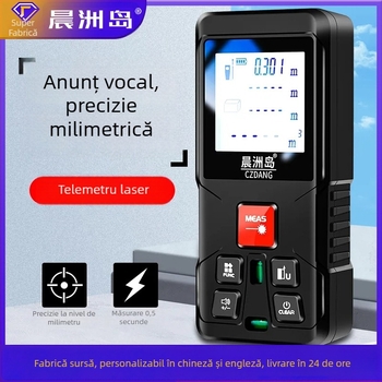 Măsurător de distanță cu laser portabil pentru interior, măsurător infraroșu, 0,05–120 m, ±3 mm, model LDM-C120