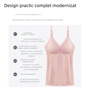 Top de maternitate pentru alăptare, pentru toate anotimpurile, subțire, fără sutien, mâneci 3/4, guler polo