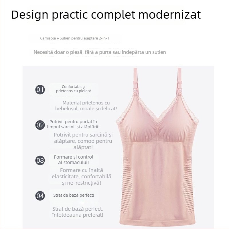 Top de maternitate pentru alăptare, pentru toate anotimpurile, subțire, fără sutien, mâneci 3/4, guler polo