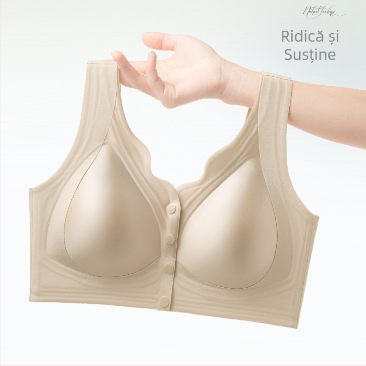 Sutien de alăptare fără cusături, cu închidere frontală, Ice Silk, Wireless, cupă de formă medie