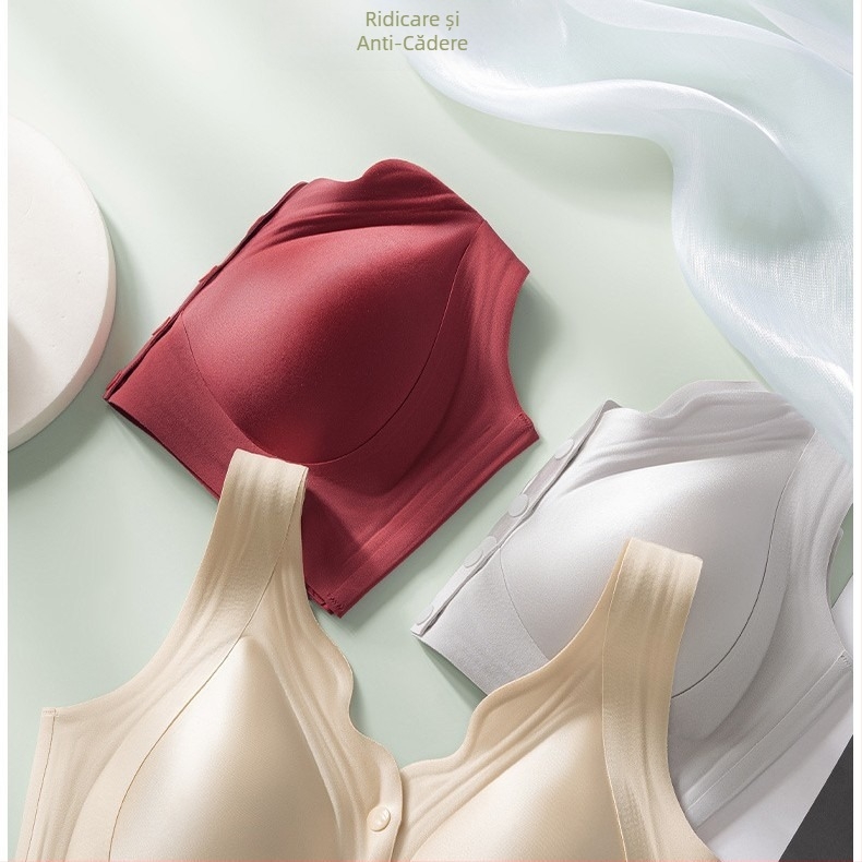 Sutien de alăptare fără cusături, cu închidere frontală, Ice Silk, Wireless, cupă de formă medie