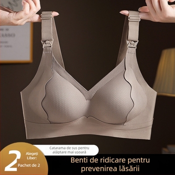 Sutien de alăptare pentru perioada postnatală, cupe turnate subțiri, fără sârmă, suport moale