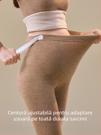 Set matern de lenjerie termică pentru alăptare, postpartum, pijama confortabil pentru iarnă, poliester 90–95%, stil japano-coreean