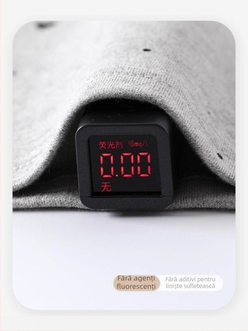 Pijamale de maternitate pentru alăptare, cu pernuțe mamare — set din două piese, mâneci lungi, decolteu în V, imprimeu geometric, bumbac-poliester cu elastan