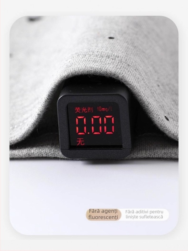 Pijamale de maternitate pentru alăptare, cu pernuțe mamare — set din două piese, mâneci lungi, decolteu în V, imprimeu geometric, bumbac-poliester cu elastan