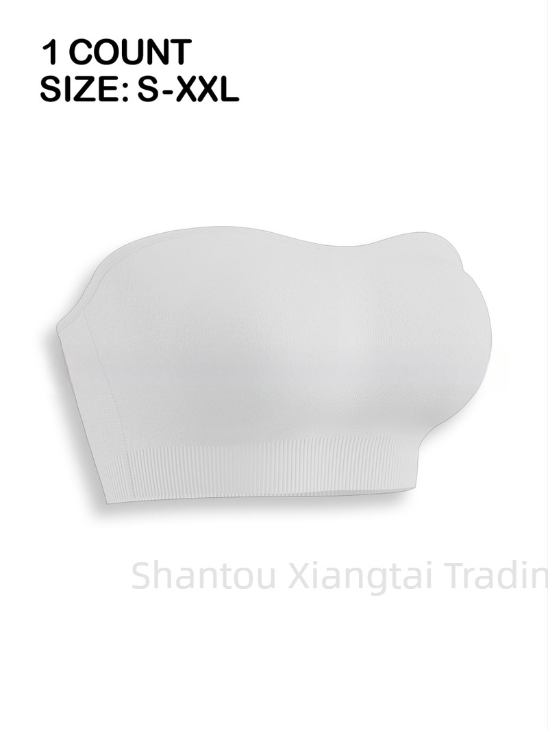 Sutien fără bretele, tip tube-top, cu bretele detașabile, fără arc, cupă completă, 95% nylon