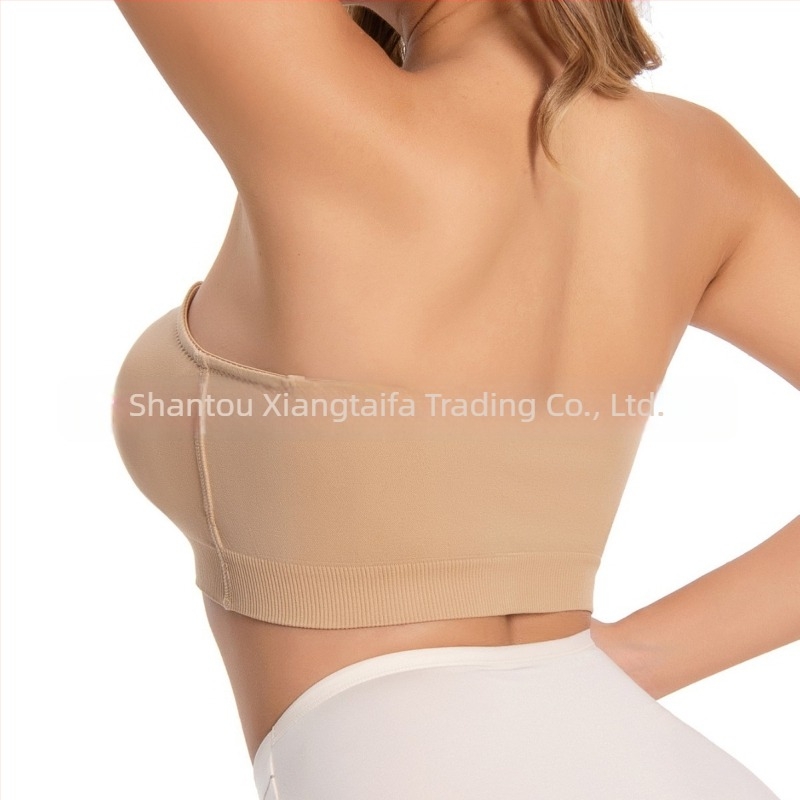 Sutien fără bretele, tip tube-top, cu bretele detașabile, fără arc, cupă completă, 95% nylon