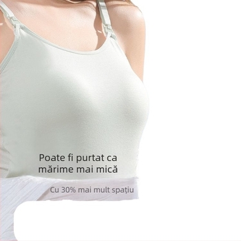 Lenjerie de alăptat în stil camisole, din modal, croi ușor pentru maternitate și alăptare postnatală, vară lejeră