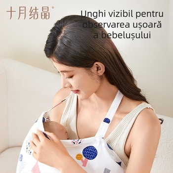 Pelerină pentru alăptat din bumbac (>95%), fără mâneci, guler atârnat, stil chinezesc (toamnă 2024)