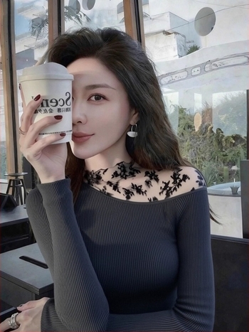 Pulover pentru femei – tricotat slim, cu guler înclinat, mâneci lungi, stil franțuzesc retro