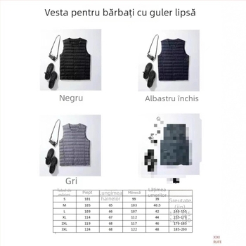 Vesta de puf pentru copii XM2212 — subțire, stil korean, țesătură poliester, umplutură 50 g puf, conținut puf 91–95%, fără glugă, potrivit pentru patru anotimpuri