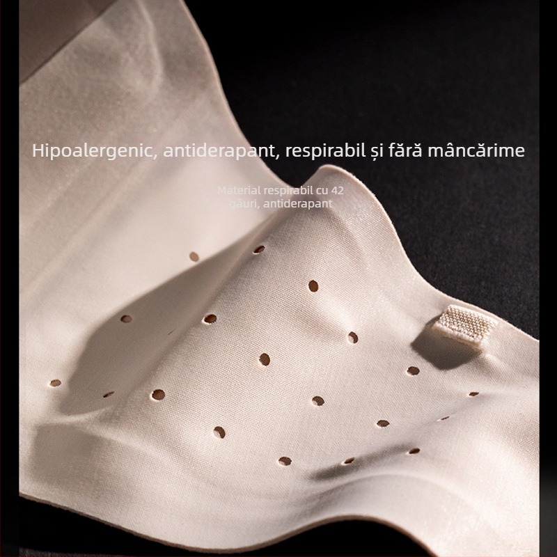 Sutien bandeau fără bretele, cu susținere 3D gel, fără fir, fără cusături, cupă 3/4, formă subțire