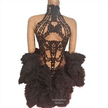 Rochie cu paiete și fustă tutu, croială Slim (material plasă, Spandex >95%, Toamna 2025, cristale Hotfix)