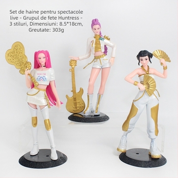 Figurină: ornament de birou din PVC cu un personaj din grupul idolilor vânător de demoni, preasamblat, include videoclip ghid