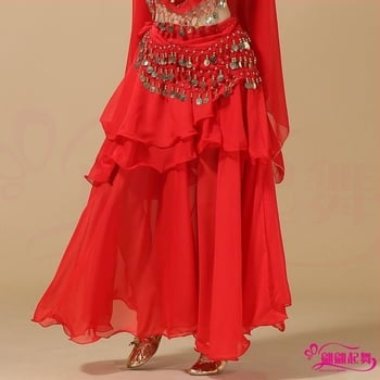 Costum de dans Belly Dance — stil indian, fustă voluminoasă, chiffon 120D, material acrilic, brand Yan Zi Dance Rhyme