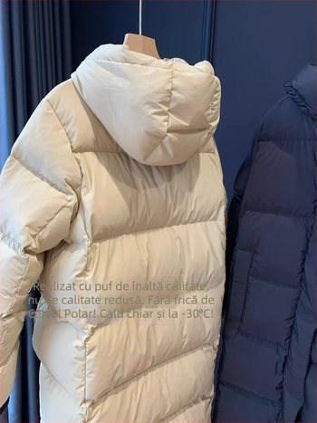 Jachetă de puf cu glugă, exterior din nylon, umplutură din puf de rață >91%, 201–300 g, croi Slim, iarnă 2023