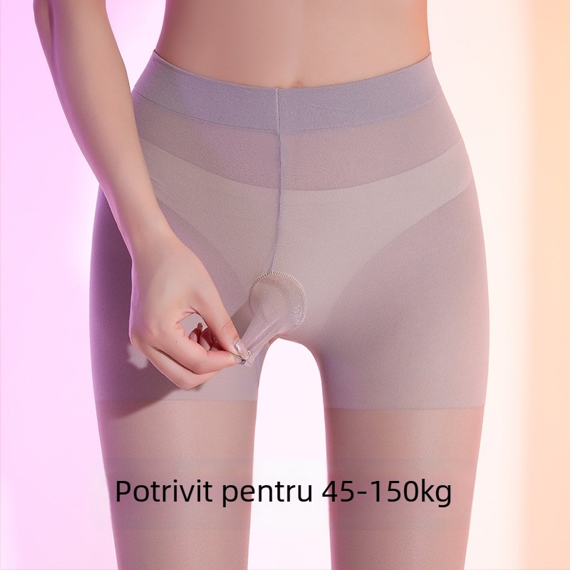 Colanți bărbați cu crotch deschis, fără cusături, negri, sexy, ultra-subțiri, transparenți, mărime plus, pentru vară