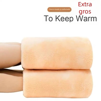 Colanți dama cu căptușeală fleece – ultra groși, mărime plus, culoare nude, calzi