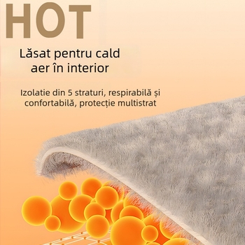 Pantaloni termici pentru bărbați și femei, căptuți cu fleece, ultra-groși, amestec poliester-elastan, culoare solidă, mențin căldura, croială dreaptă, Toamnă 2025