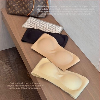 Sutien fara bretele, invizibil, cupe modelate subtiri, material principal Nylon 64.7%, captuseala Nylon 64.7%, cupa completa, fara inel metalic, respirabil, potrivit pentru toate anotimpurile