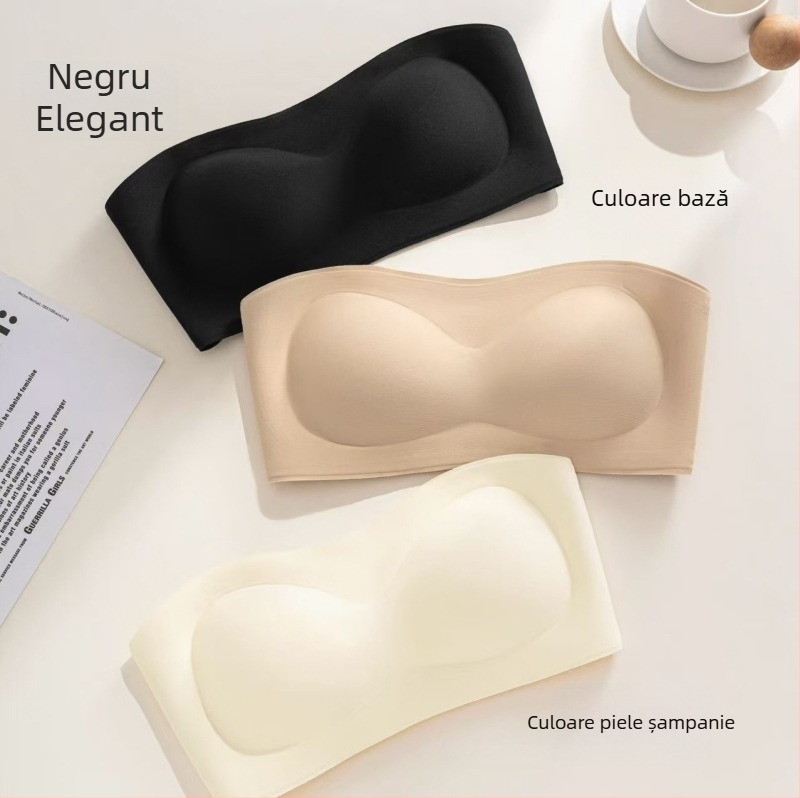 Sutien fara bretele, invizibil, cupe modelate subtiri, material principal Nylon 64.7%, captuseala Nylon 64.7%, cupa completa, fara inel metalic, respirabil, potrivit pentru toate anotimpurile