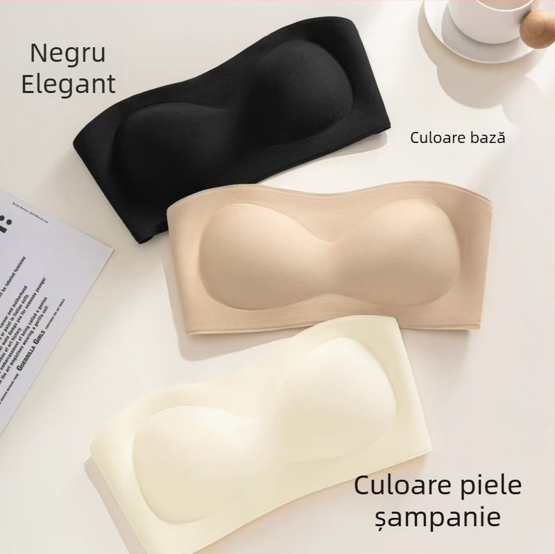 Sutien fara bretele, invizibil, cupe modelate subtiri, material principal Nylon 64.7%, captuseala Nylon 64.7%, cupa completa, fara inel metalic, respirabil, potrivit pentru toate anotimpurile