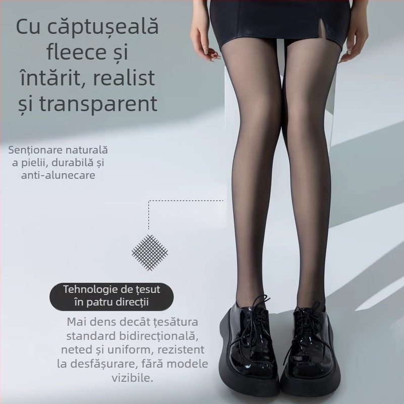 Bodystocking all-in-one, stil salopetă, călduros, căptușit cu fleece, material poliester-spandex