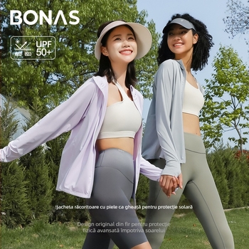 Bluza de protecție UV UPF50+ pentru femei, respirabilă, ultra-ușoară, cu glugă, poliester