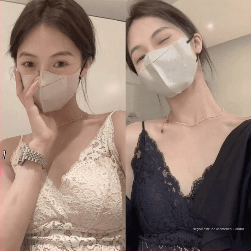 Bustier din dantelă din latex ultra-subțire, cupă modelatoare, bretele fixe duble, căptușeală dantelată, design spate