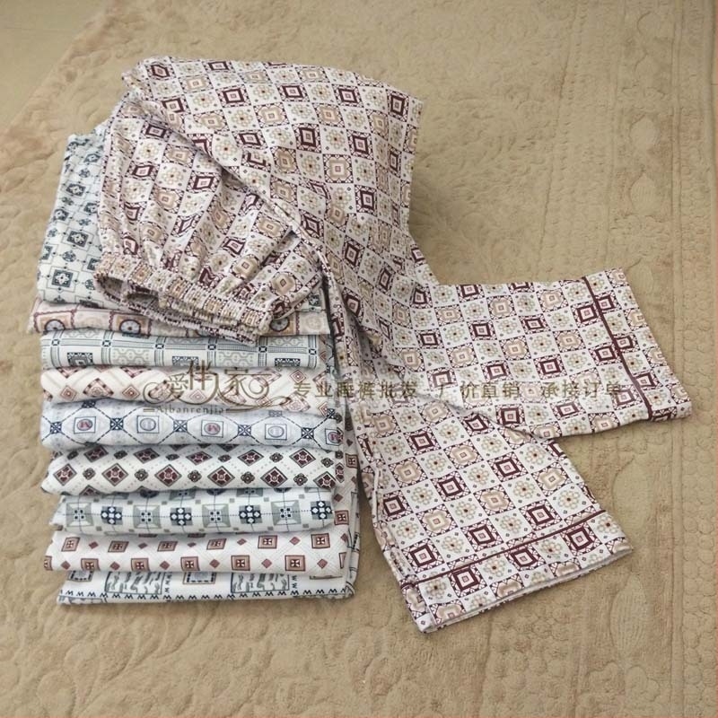 Pantaloni de pijama pentru bărbați – poliester-bumbac 95–100%, 161–180 g/m2, grosime medie, primăvară și toamnă, pentru bărbați de vârstă mijlocie