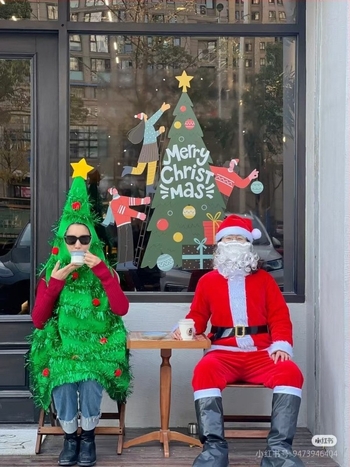 Costum de pom de Crăciun pentru adulți și copii, decorațiune brad, costum de reprezentație, costum Moș Crăciun, simulare brad; acrilic >95%, poliester >95%, finisaj încrețit, lansare vară 2025, fără velur