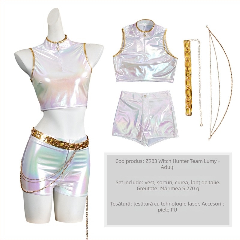 COS Costum cosplay pentru grup K-Pop, unisex, țesătură amestec in in și poliester, 90% poliester în țesătura principală, 60% poliester în cea secundară, lansare primăvară 2025, pentru jocuri și roluri anime