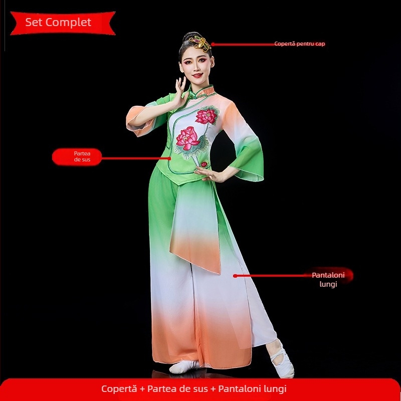 Costum de dans Yangko pentru femei — Set pentru dans popular, țesătură poliester, primăvara 2025