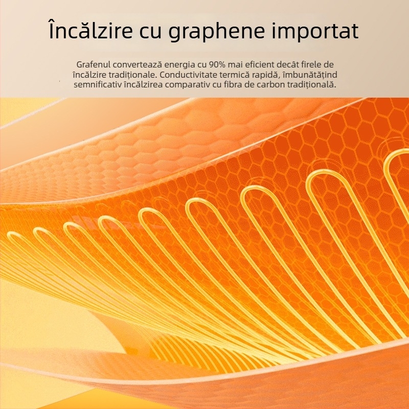 Vesta de încălzire cu grafen, 26-zonă, guler înalt, control inteligent al temperaturii, încărcare USB, vestă de iarnă pentru adulți