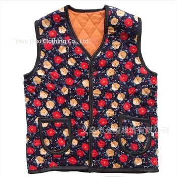 Vestă din Silver Fox Velvet, croială lejeră japonezo-koreeană, fără guler, nasturi cu trei găuri