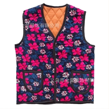 Vestă din Silver Fox Velvet, croială lejeră japonezo-koreeană, fără guler, nasturi cu trei găuri