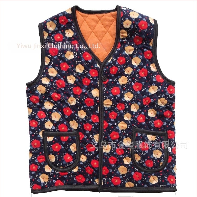 Vestă din Silver Fox Velvet, croială lejeră japonezo-koreeană, fără guler, nasturi cu trei găuri