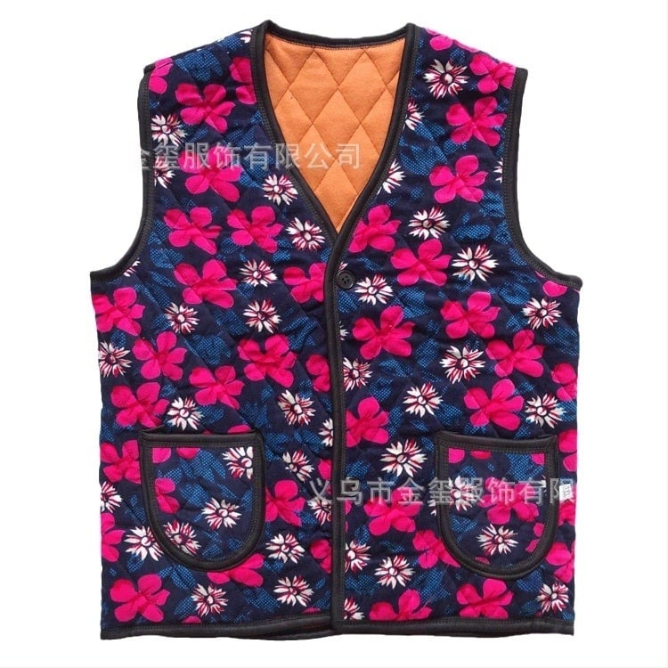 Vestă din Silver Fox Velvet, croială lejeră japonezo-koreeană, fără guler, nasturi cu trei găuri