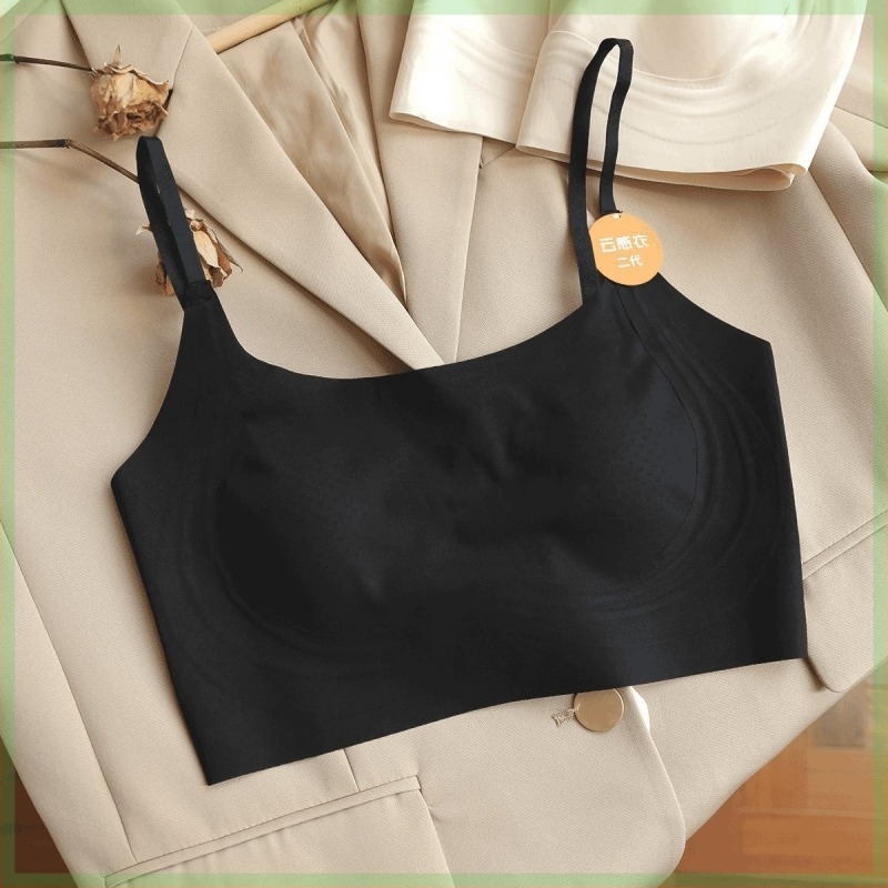 Top bustier fără bretele, fără cusături, spate frumos, cupă completă, material exterior nylon 70–80%, căptușeală din bumbac <30%, fără inele metalice