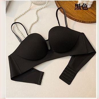 Sutien fără fir, stil tub, cupă 1/2, push-up, fără cusături, nylon